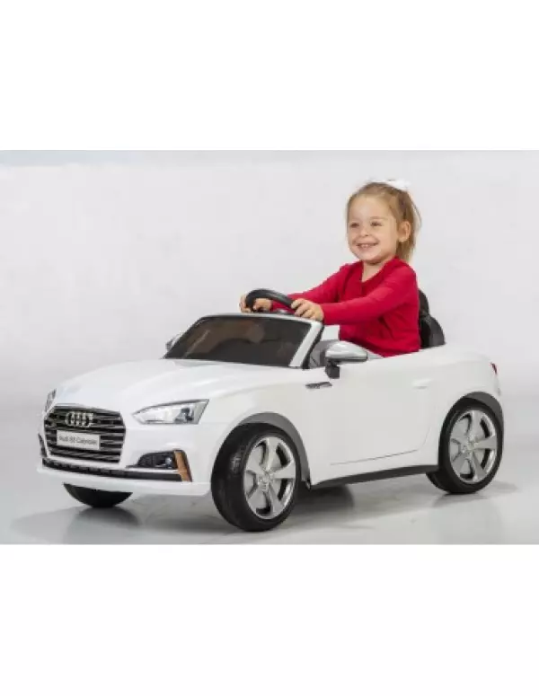 Coche eléctrico- Audi S5 blanco con radio control
