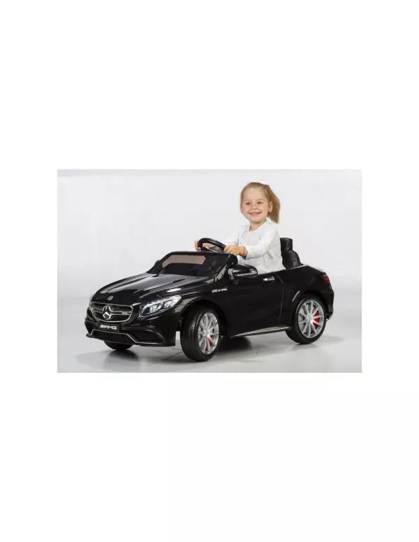 Coche eléctrico- Mercedes S63 negro con radio control