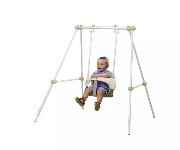 COLUMPIO METAL BABY SWING BEIGE PORTES GRATIS