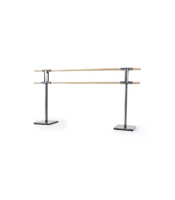 Conjunto Soporte Con Ruedas Barra Ballet Doble