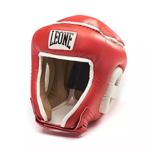 CS410 Casco para deportes de contacto Leone 1947 Rojo/NEGRO/AZUL BOXEO