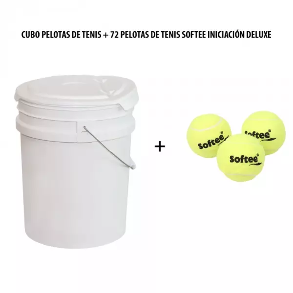 CUBO PELOTAS DE TENIS + 72 PELOTAS DE TENIS SOFTEE INICIACIÓN DELUXE#