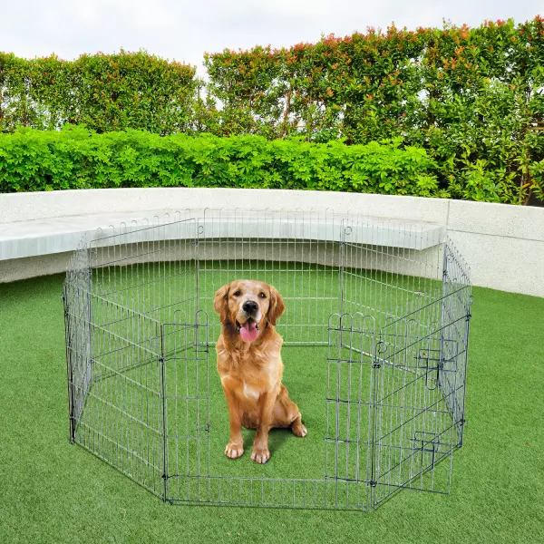 Valla para Perros Parque para Cachorros Animales Rejilla 63x91 CM