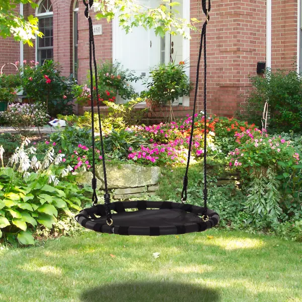 Columpio para Niños Columpio Nido Infantil Columpio de Árbol Forma Redonda Carga 100kg Asiento Cómodo Tela de Oxford