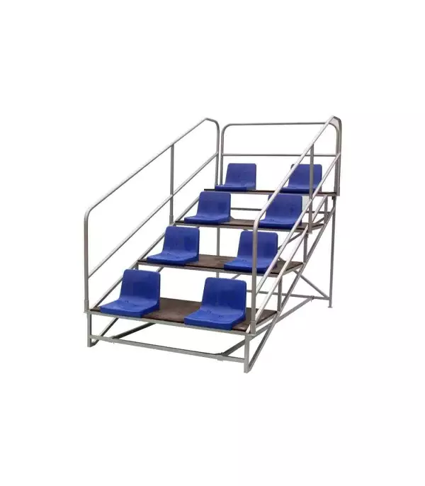 Escalera metálica de jueces de 8 asientos