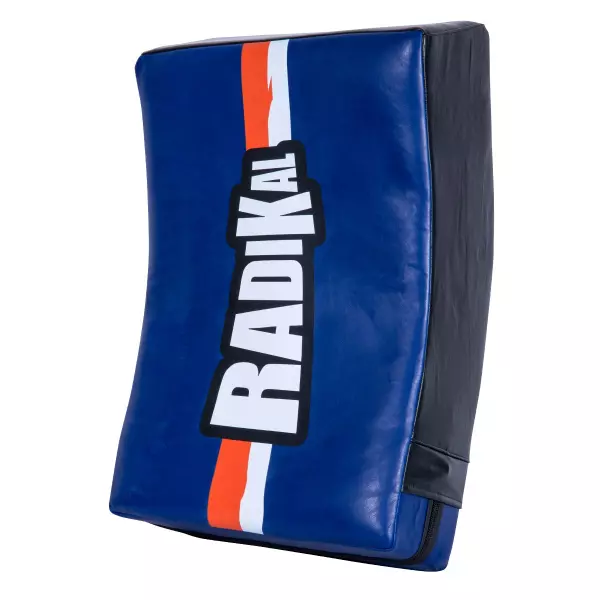 Escudo Golpeo Curvo Radikal. Azul Navy/Naranja
