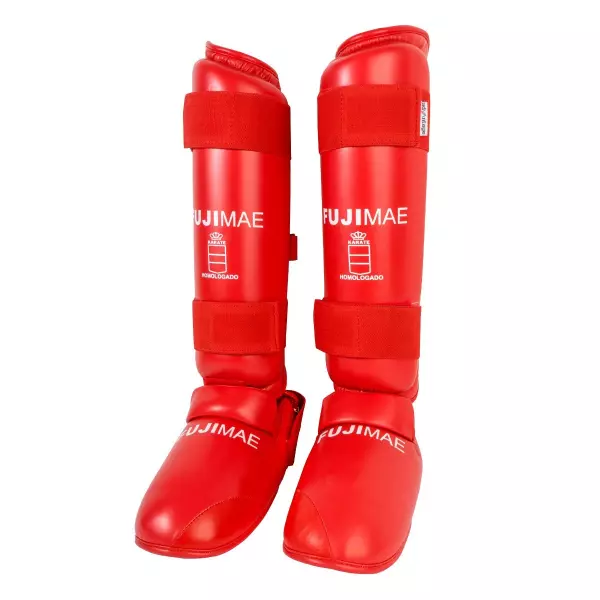 Espinilleras Advantage con Empeine Desmontables. RFEK. Rojo. S