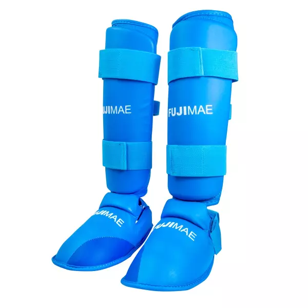 Espinilleras con Empeine Desmontables. Azul. XS