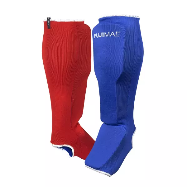 Espinilleras con Empeine Reversible 2.0. Azul/Rojo. L