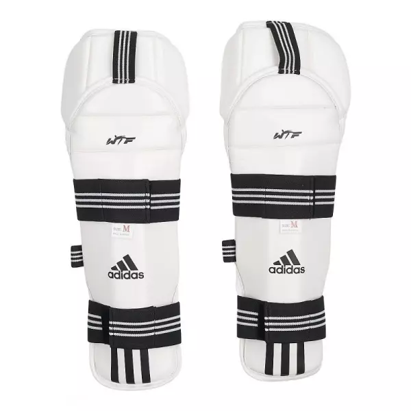 ESPINILLERAS CON RODILLERA TKD ADIDAS BLANCA ADITSK01 TAEKWONDO