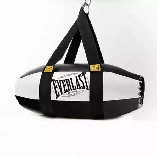 EVERLAST SACO 1910 TORPEDO BAG FILLED 70 LB BLACK/WHITE SACO BOXEO