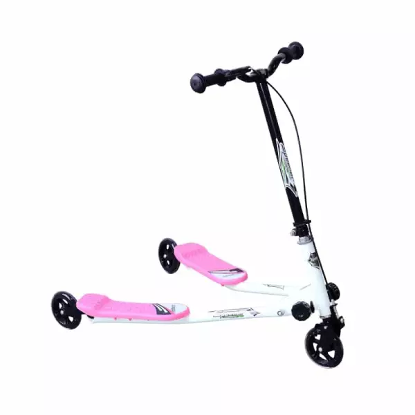 Patinete Scooter de 3 Ruedas Plegable Scooter de Oscilación Reductor para Niños +4 Años con Freno Manillar Ajustable Carga 50 kg 91x60x80cm