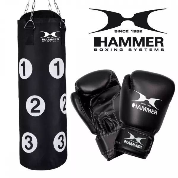 Set boxeo saco y guantes Finnlo Hammer Boxing