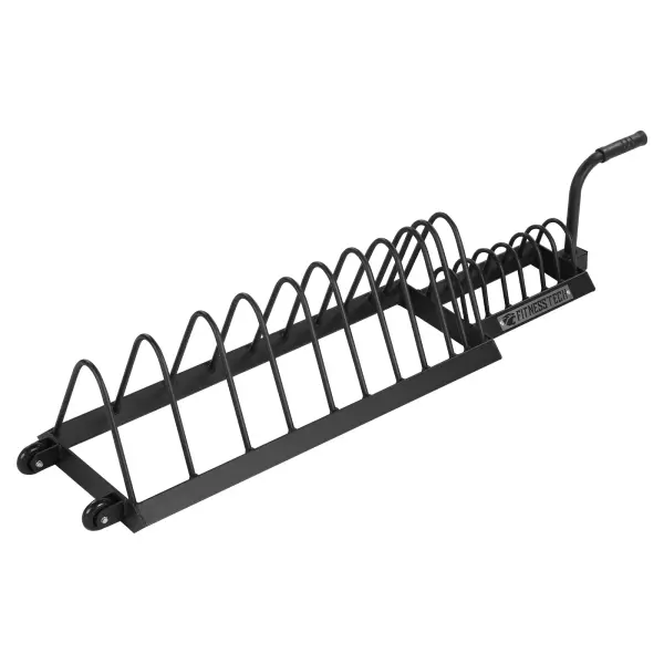 RACK DISCOS OLÍMPICOS BUMPER CON RUEDAS