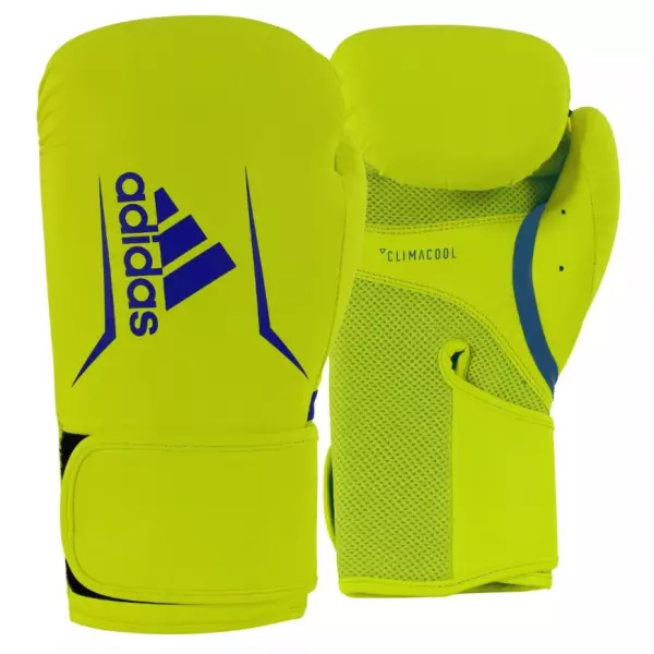 GUANTE DE BOXEO ADIDAS SPEED 100 (AMARILLO SOLAR/AZUL)