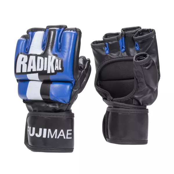 Guantes MMA Radikal. Azul Navy/Naranja. XL