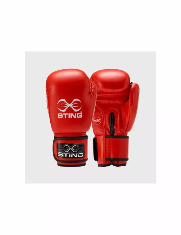 Guante Sting Homologado IBA Rojo BOXEO 10/12 ONZAS