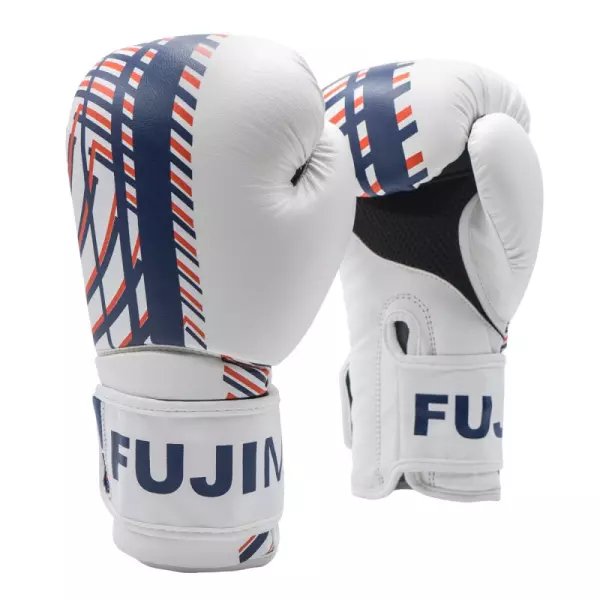 Guantes Boxeo Advantage Primeskin. Blanco/Azul Navy/Naranja. 14oz