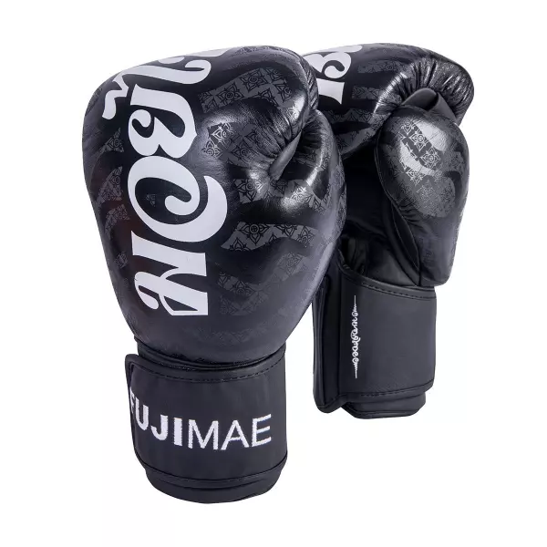 Guantes Boxeo SakYant Piel. Negro. 14oz