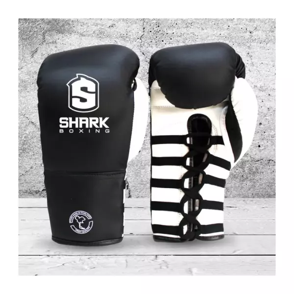 Guantes de Boxeo SHARK BOXING DÉCADA Entrenamiento PRO CUERDAS BLANCO-NEGRO