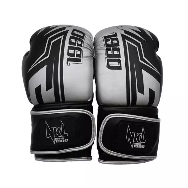 GUANTES DE BOXEO NKL 1990 NEGRO-PLATEADO//NEGRO-DORADO/NEGRO-NARANJA