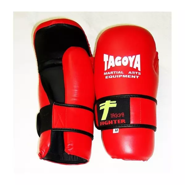 Guantes Taekwondo ITF rojos/AZUL de piel,