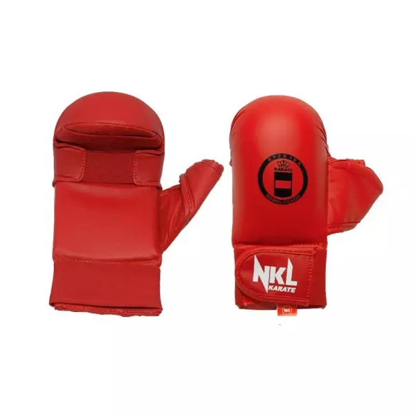 GUANTILLA NKL KARATE "RFEK HOM." CON PULGAR ROJO/AZUL