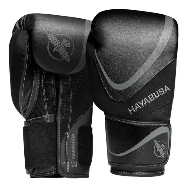 Hayabusa H5 Boxing Gloves Negro-Gris GUANTES DE BOXEO 10/14 ONZAS