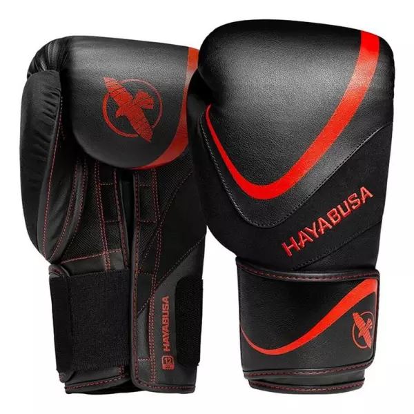 Hayabusa H5 Boxing Gloves Negro-Rojo GUANTES BOXEO