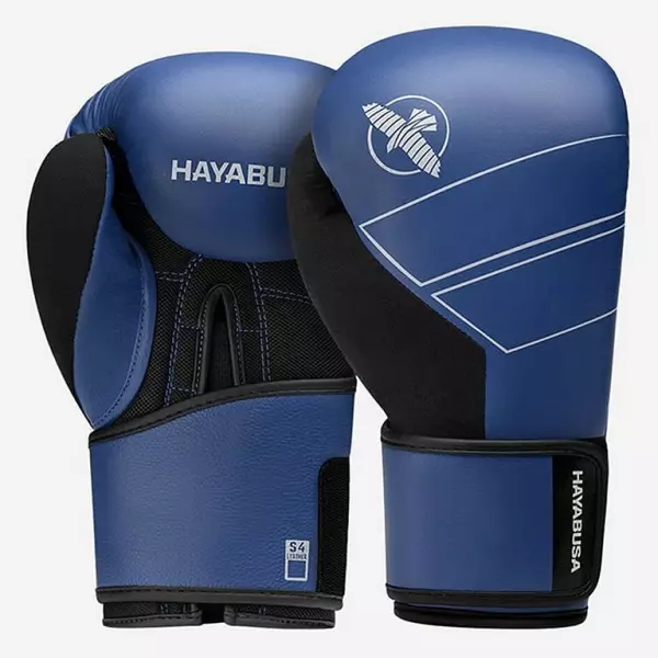 Hayabusa S4 Leather Boxing Gloves Azul Marino GUANTES DE BOXEO