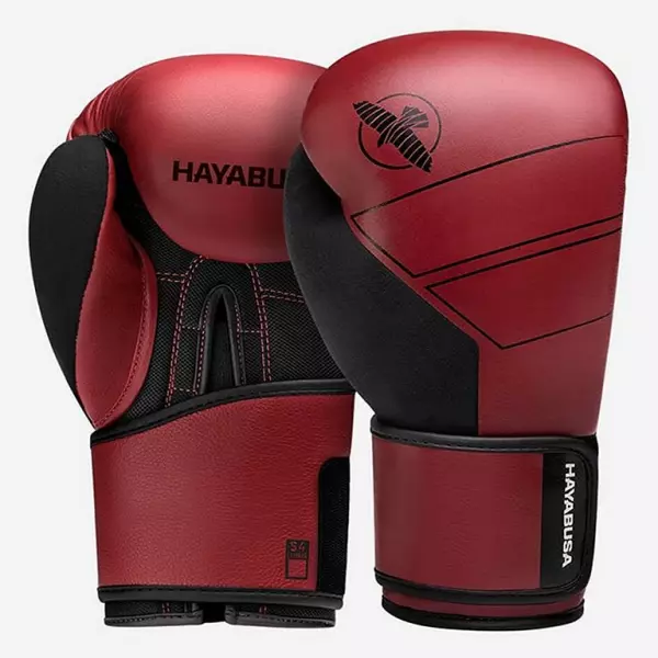 Hayabusa S4 Leather Boxing Gloves Rojo GUANTES DE BOXEO