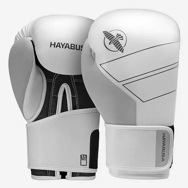 Hayabusa S4 Leather Boxing Gloves Blanco guantes boxeo CUERO NATURAL