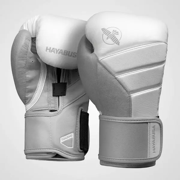 Hayabusa T3 Boxing Gloves Blanco-Gris guantes de boxeo