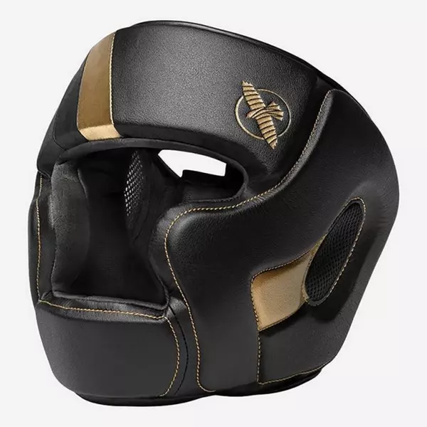 Hayabusa T3 Headguard Negro-Oro CASCO BOXEO