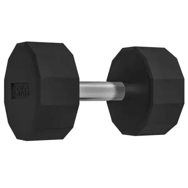 Peso con mango antideslizante, fitness, deporte en casa, 15kg, negro MANCUERNA