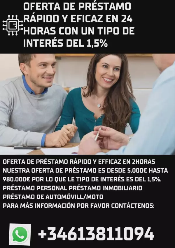 Oferta de préstamo rápida y eficiente