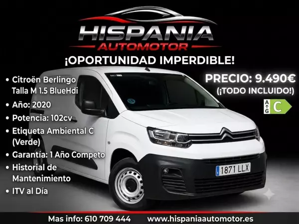 ¡OPORTUNIDAD! Citroën Berlingo 2020