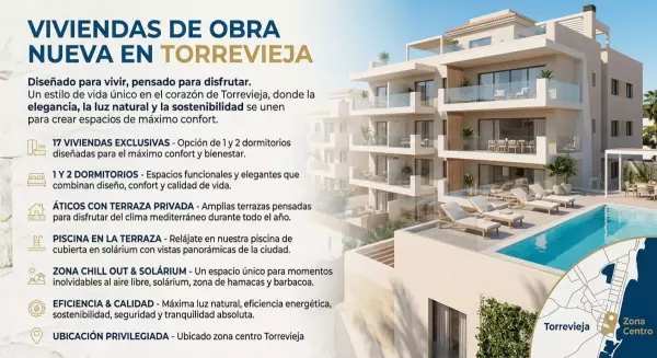 ¡PROMOCIÓN EXCLUSIVA DE OBRA NUEVA CENTRO DE TORREVIEJA