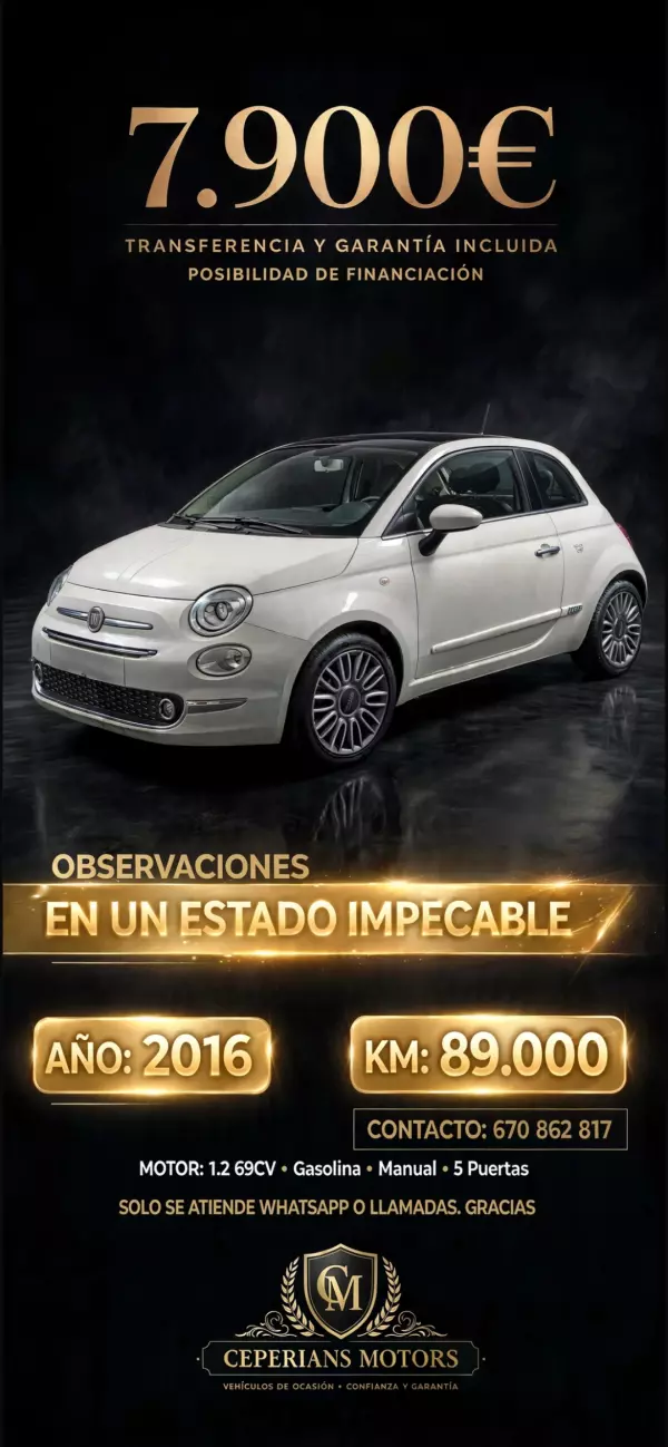 Fiat 500 lounge 2016