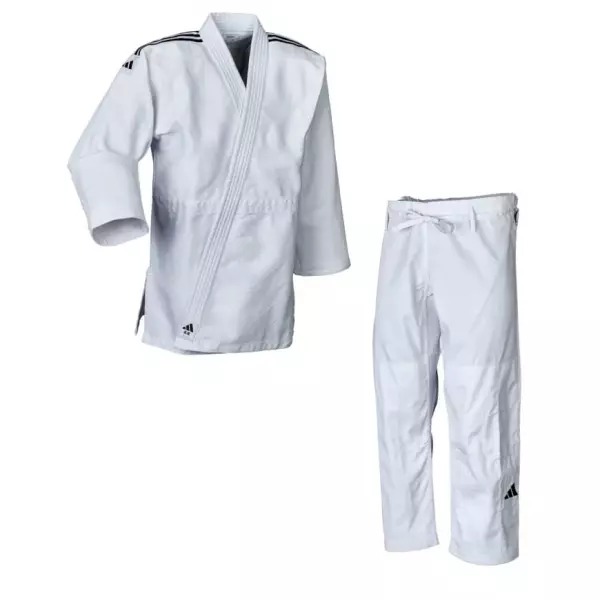 JUDOGI ADIDAS "CONTEST" BLANCO CON BANDAS NEGRAS