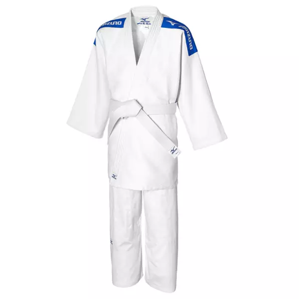 JUDOGI MIZUNO KODOMO PLUS BLANCO (BANDAS AZULES) 350gr