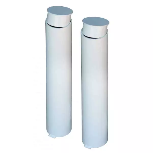 Juego de cajetines para postes de aluminio de Ø90 mm.