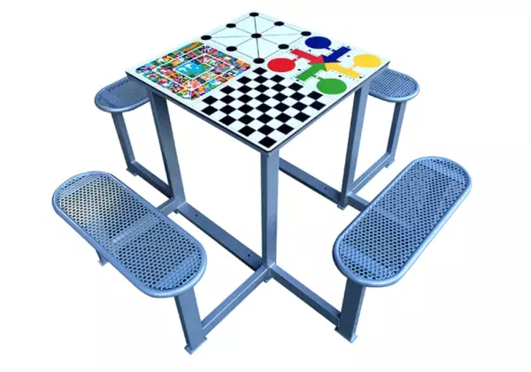 JUEGOS DE MESA ANTIVANDÁLICOS: MODELO FORTE TABLERO COMPACTO