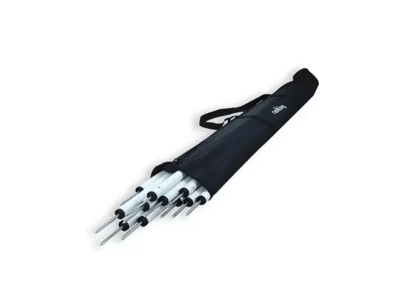 SET DE 15 PICAS SLALOM PUNTA METÁLICA Ø32MM. 170CM CON BOLSO DE PVC