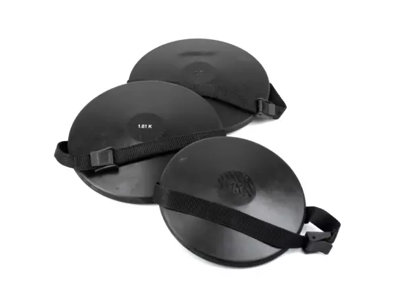 Disco caucho con Banda regulable para técnica - 1/2/1,6 kg. Negro ATLETISMO