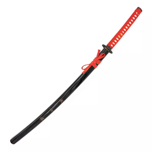 Katana Acero Forjado. Negro-Rojo