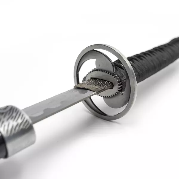 Katana Acero Inoxidable. Negro-Plata