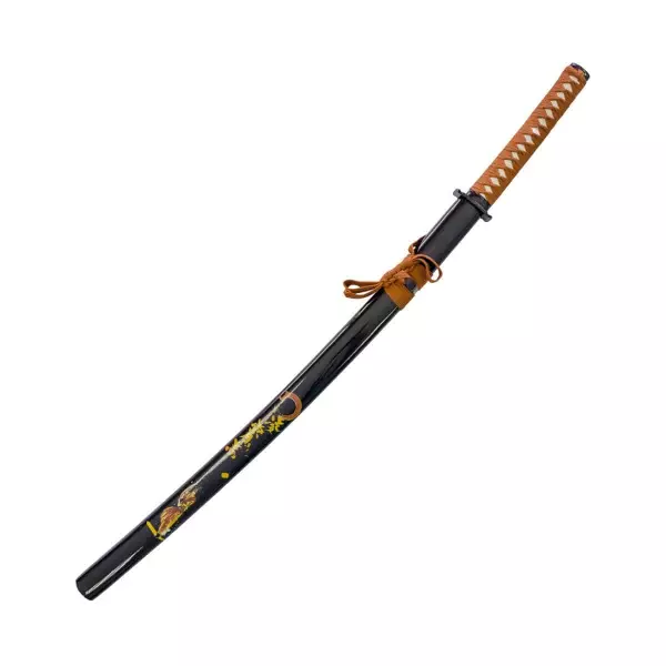 Katana Acero Inoxidable. Negro-Marrón