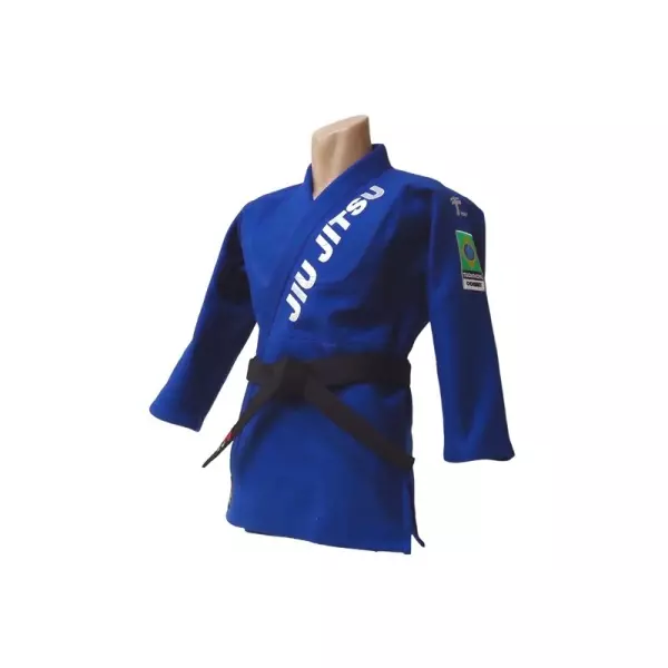 Kimono de Jiu Jitsu Brasileño azul.