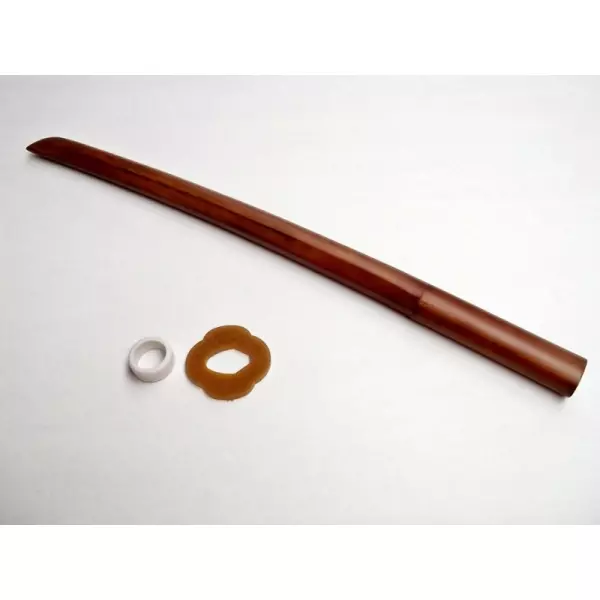 Kodachi de roble marrón con tsuba.56 cm